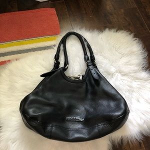 Cole Haan black leather gorgeous hobo shoulder bag